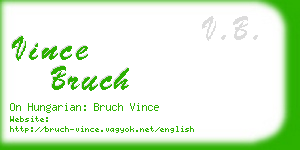 vince bruch business card